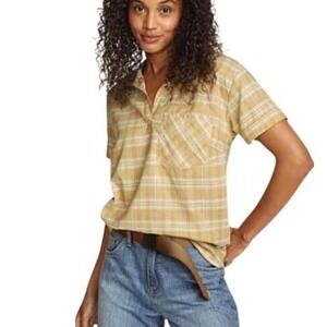 Eddie Bauer Plaid Popover‎ Shirt Sz XL